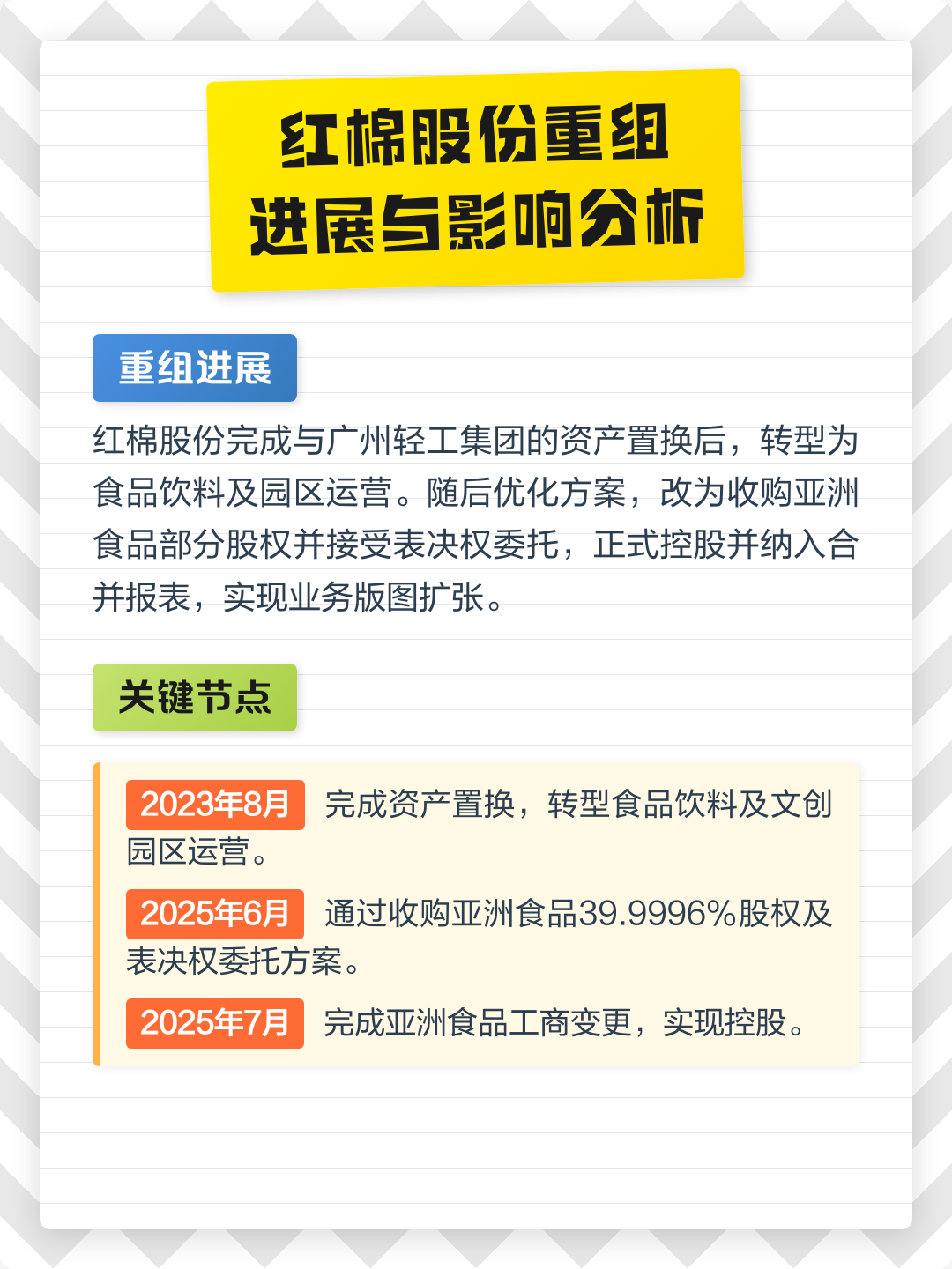 五家渠市食品资产重组(食品资产重组案例)